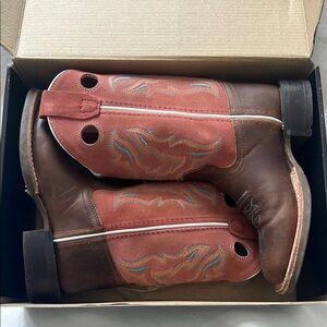 Old West Kids Boots - Brown and Red